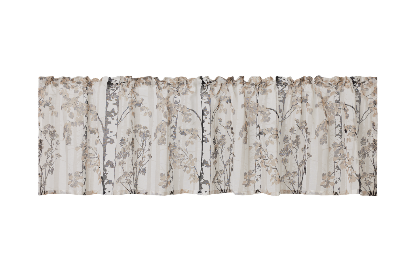 108214-9510; Vallila Luontopolku-valoverhokappa Harmaa-beige / 60x250 cm