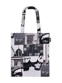 108859-9200; Vallila Helsinki-kangaskassi Harmaa / 36x42 cm