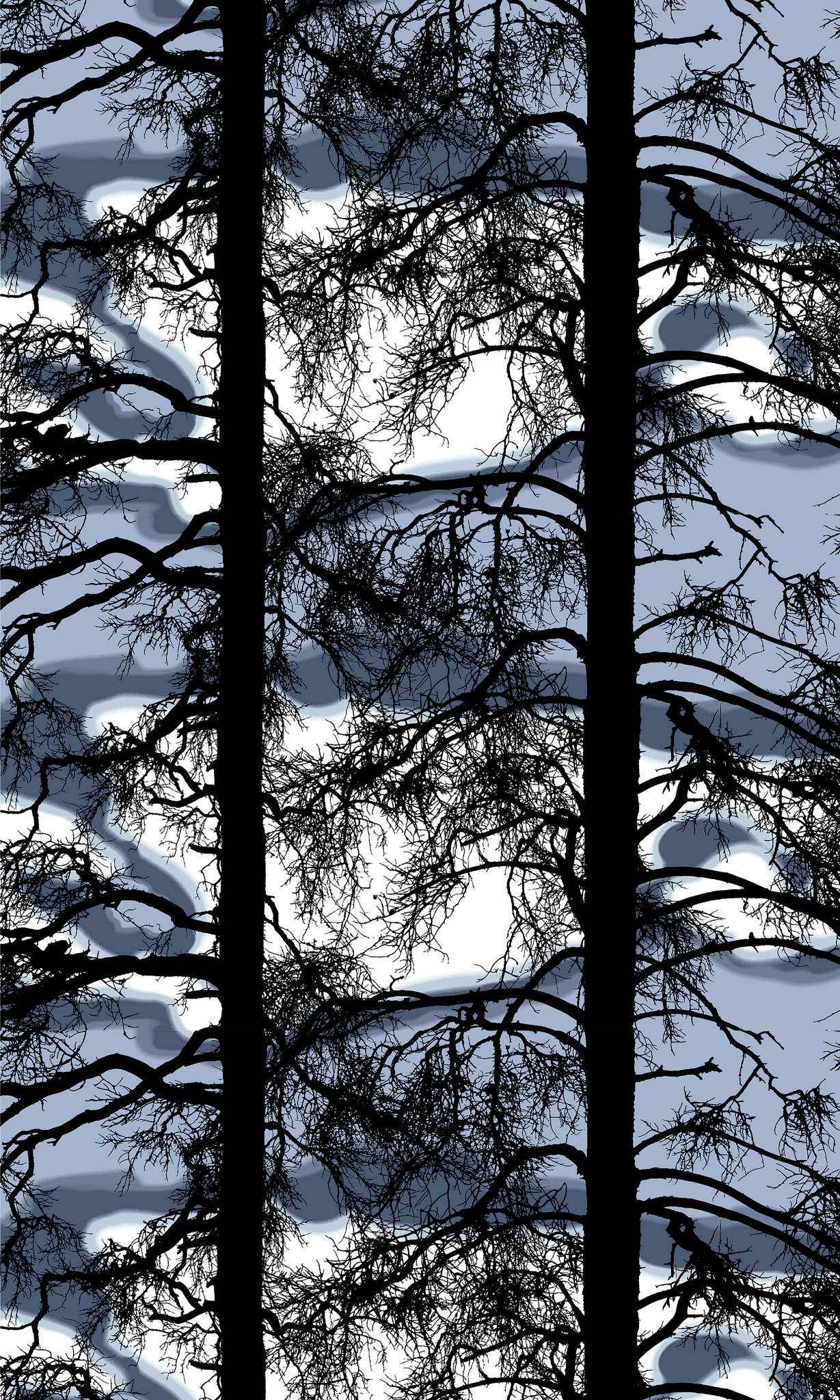 V2800293-6200; Vallila Kelohonka-kangas 150 cm Sininen / 150 cm