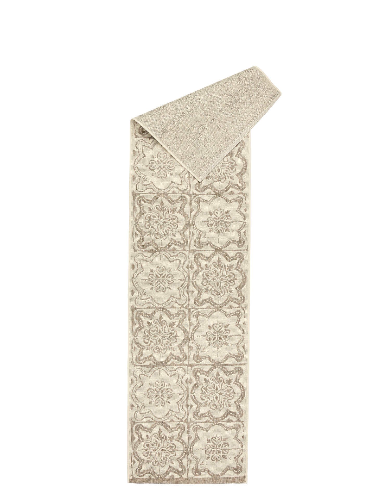 108594-1002_4; Vallila Kujakatti-käytävämatto Beige-valkoinen / 80x250 cm