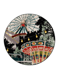 109225-8000; Vallila Lintsi-matto Monivärinen / Ø133 cm