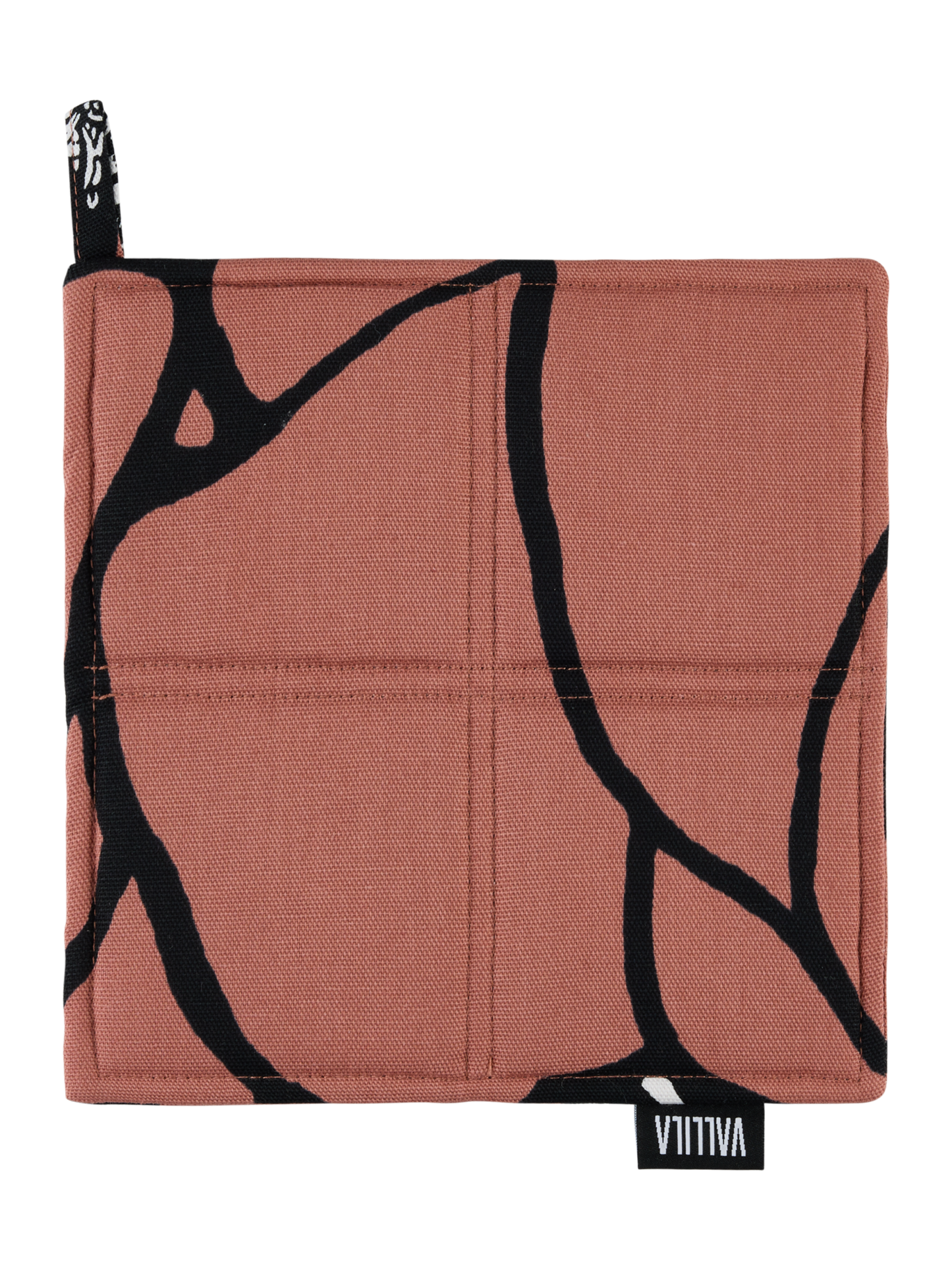 107966-4202_3; Vallila Makeba-patalappu 2 kpl Punainen-harmaa / 20x20 cm