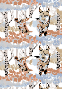 23310-101305-1060FA; Vallila Ilves-kangas 150 cm Beige / Sininen / 150 cm