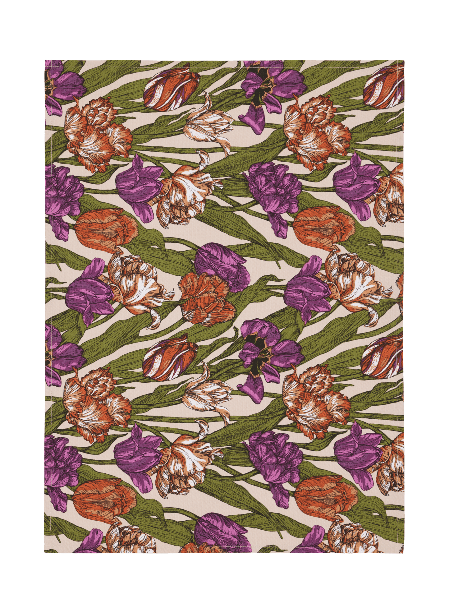 109318-3750; Vallila Kukoistus-keittiöpyyhe 2 kpl Terra-violetti / 50x70 cm