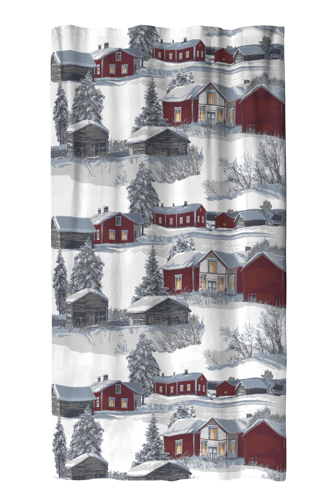 102284-1; Vallila Muisto-verho Punainen / 140x250 cm