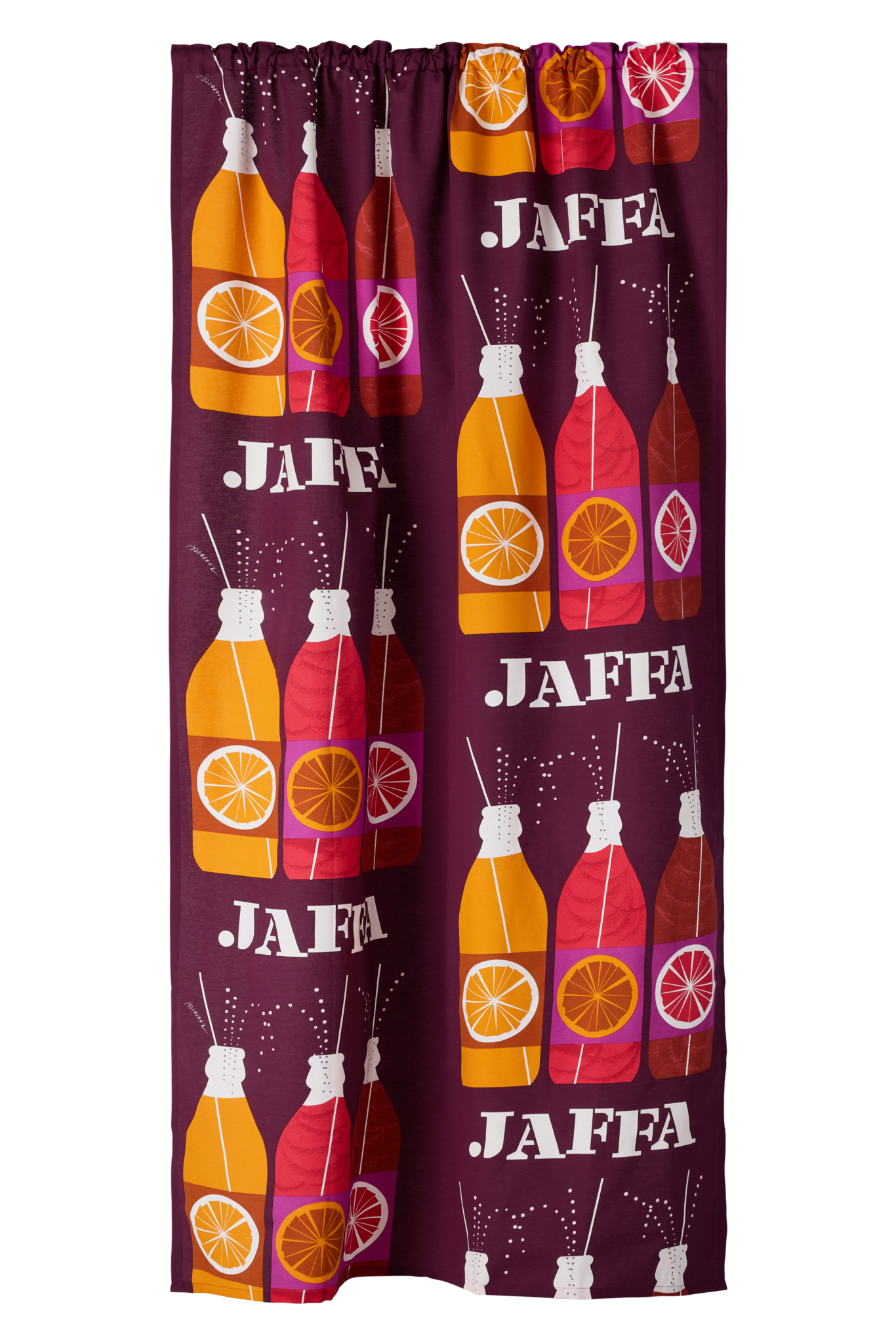 23310-100793-4900CU; Vallila Jaffa-verho Viininpunainen / 140x250 cm