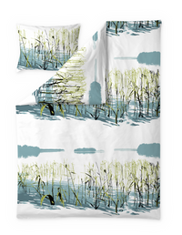 108878-6300; Vallila Kallavesi-pussilakanasetti Turkoosi / 150x210 cm