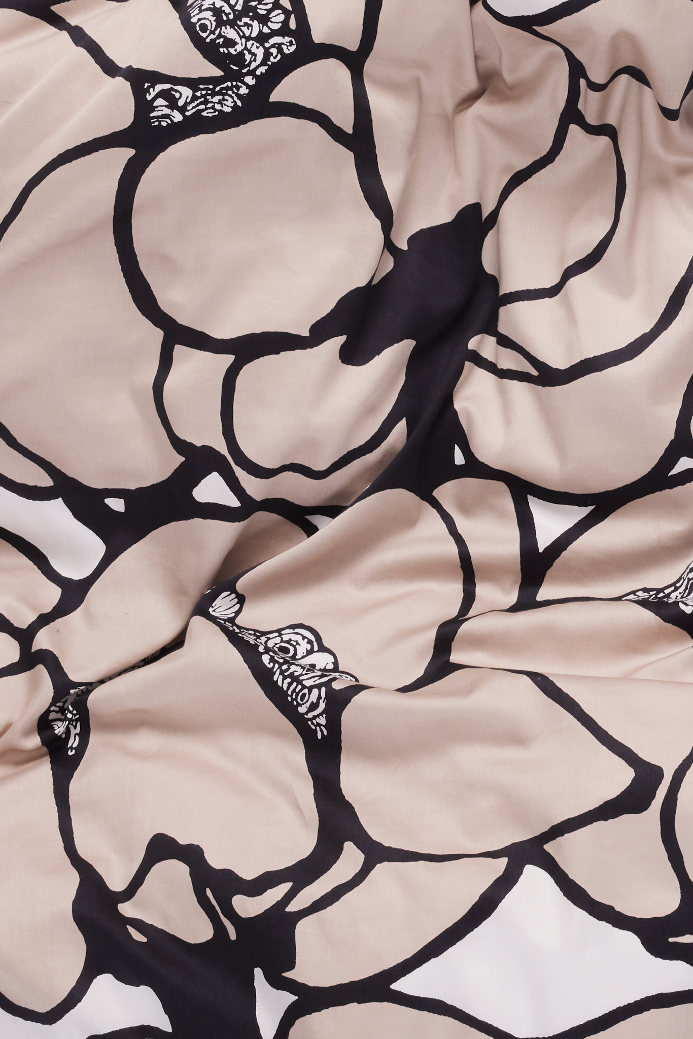 105091-140_1; Vallila Makeba-satiinipussilakanasetti Beige / 150x210 cm