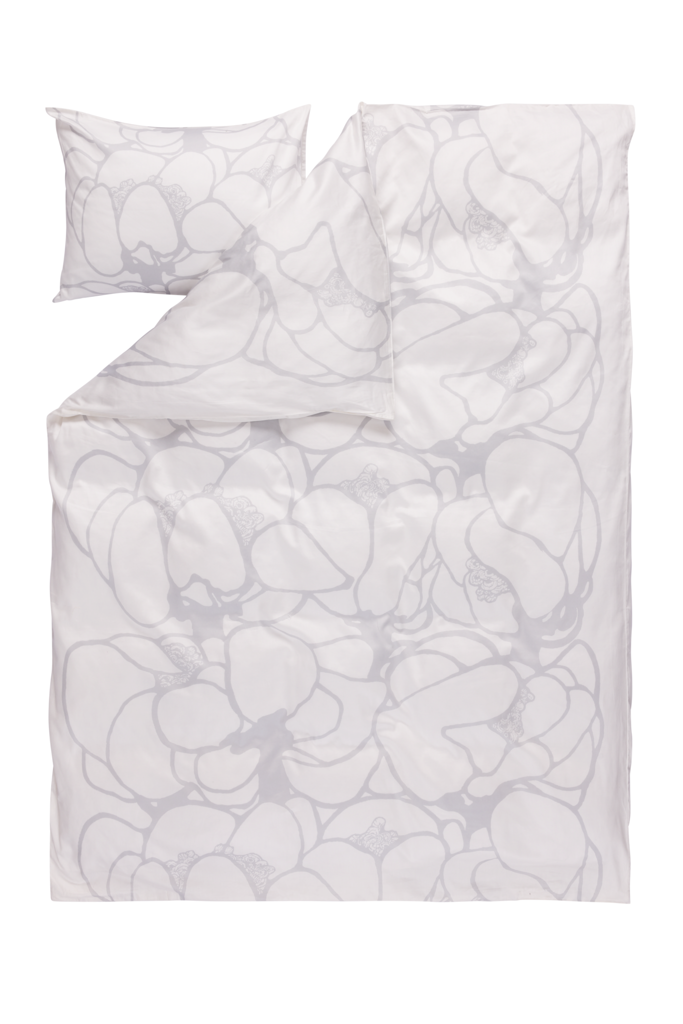 105091-2; Vallila Makeba-satiinipussilakanasetti Valkoinen / 150x210 cm