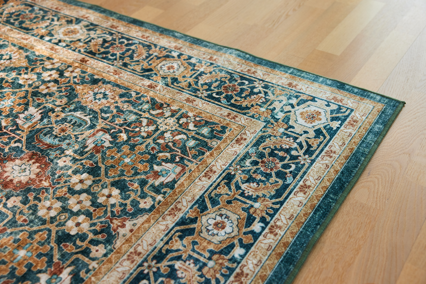 108335-7464_2; Vallila Jalokivi-matto Turkoosi / 160x230 cm