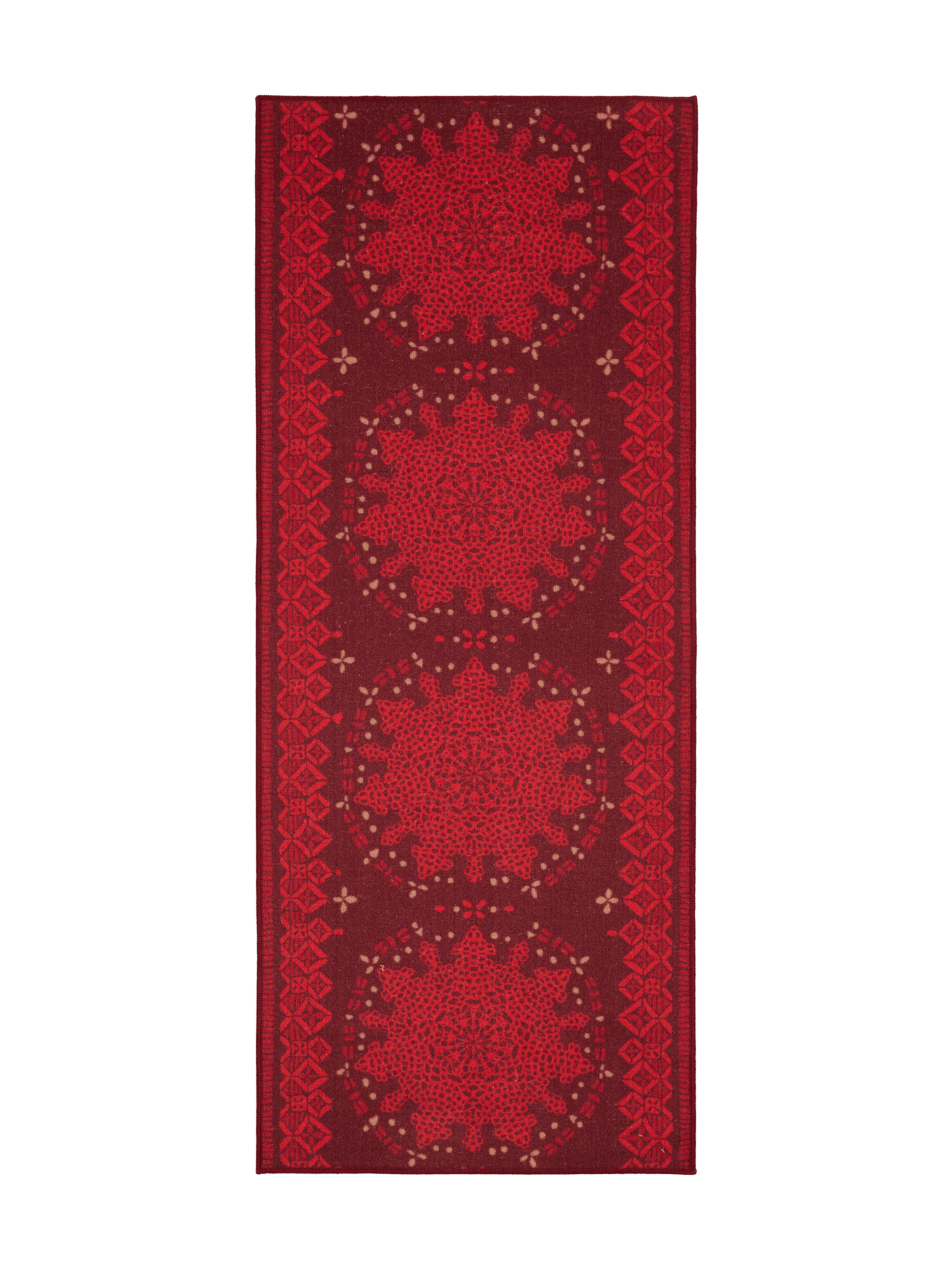 109352-4800; Vallila Elviira-käytävämatto Punainen / 80x400 cm