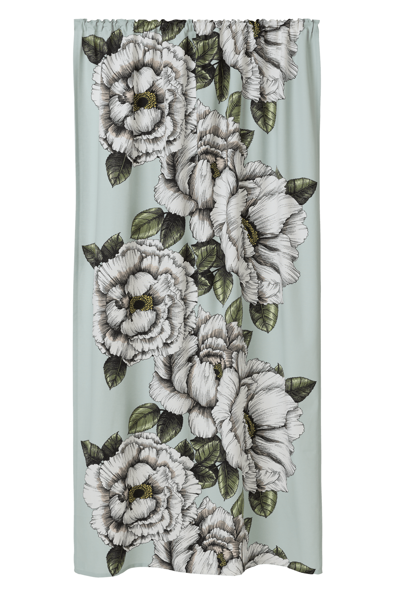 CT002457-7110; Vallila Alma-verho Salvianvihreä / 140x250 cm