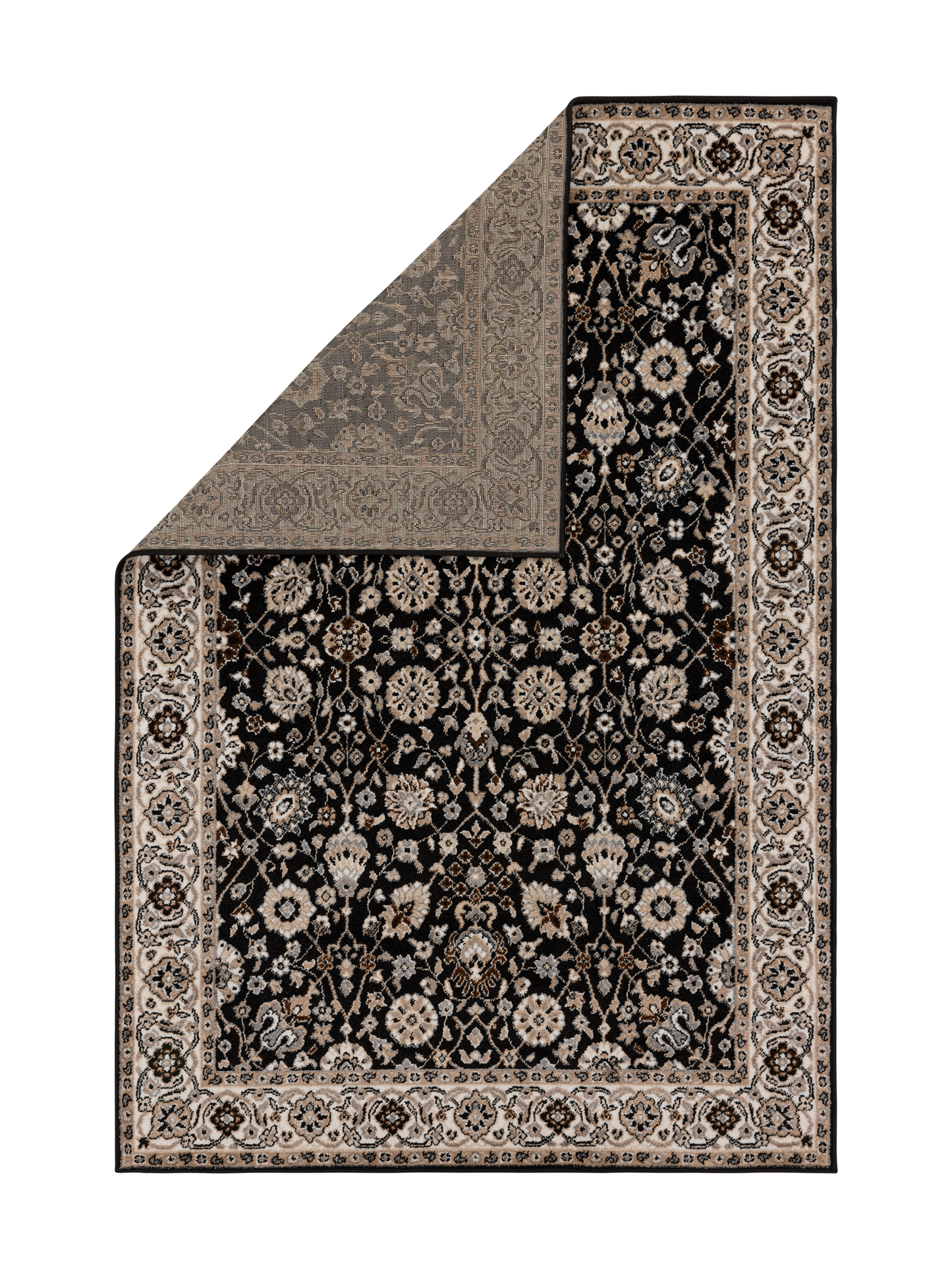 109271-9910_2; Vallila Kaneli-matto Musta-beige / 160x230 cm