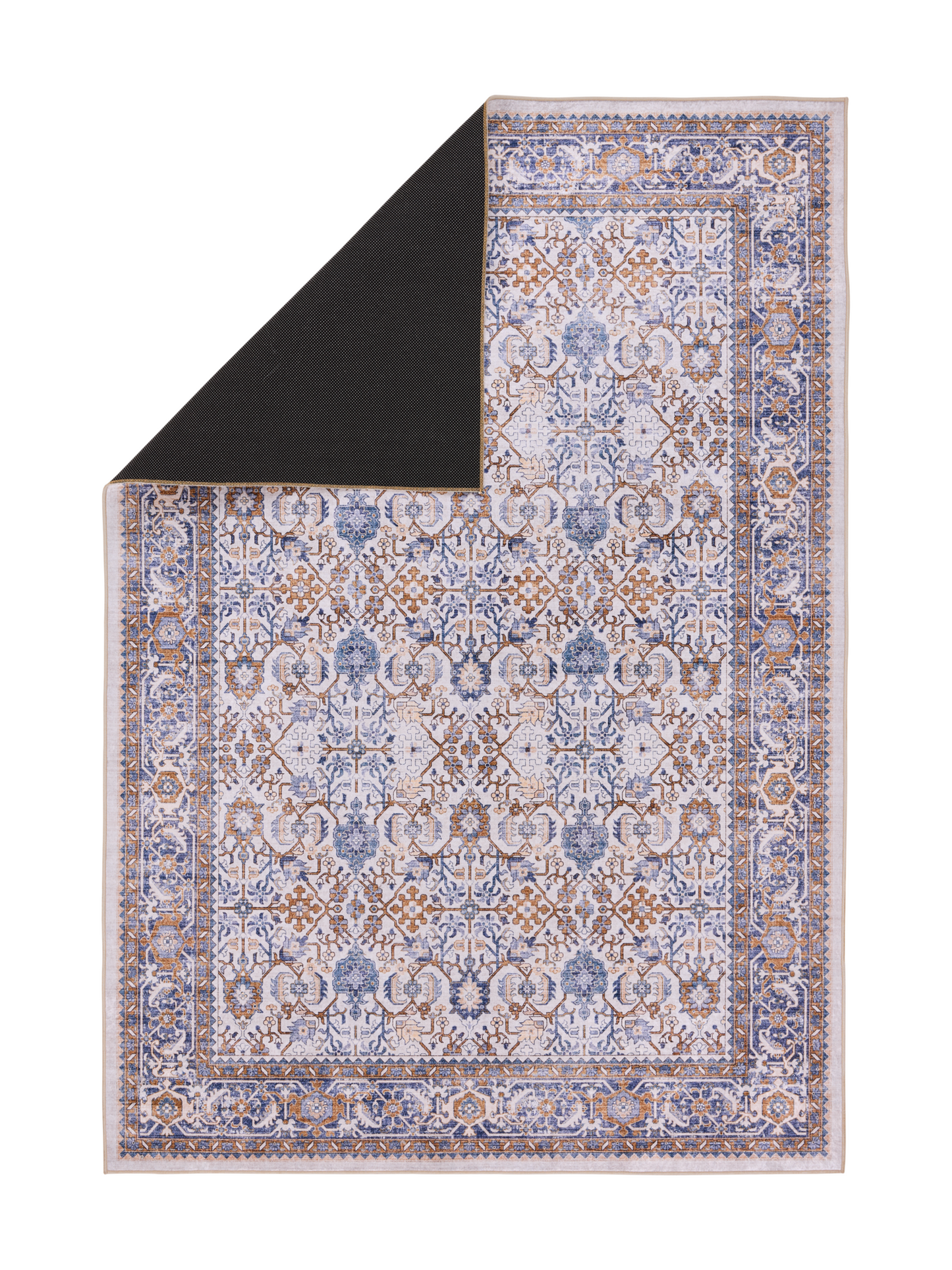 108334-1064_3; Vallila Jalokivi-matto Beige-sininen / 140x200 cm