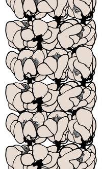 107525-140; Vallila Makeba-kangas 150 cm Beige / 150 cm