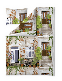 104723-2; Vallila Sisäpiha-pussilakanasetti Laventeli / 150x210 + 50x60 cm