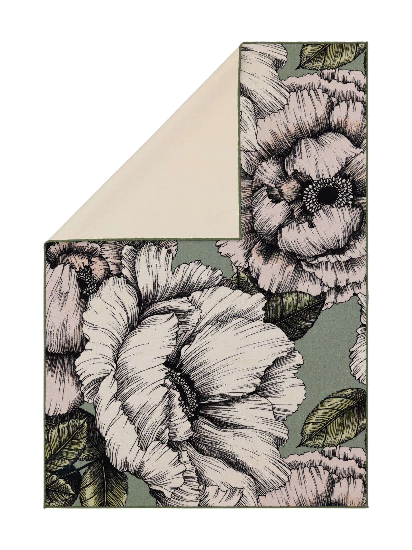 108455-7710_4; Vallila Alma-matto Salvianvihreä / 160x230 cm