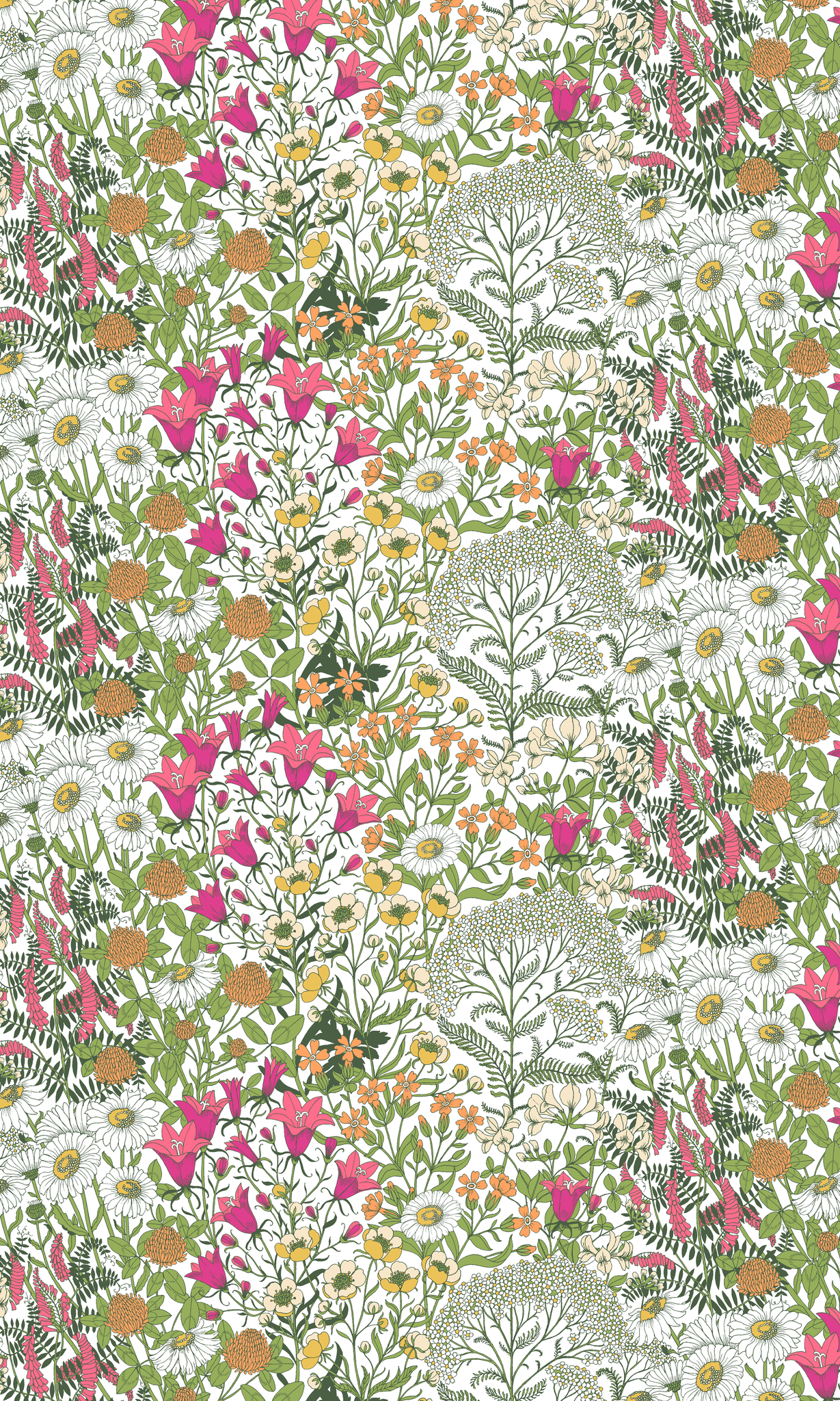 109031-4301; Vallila Ahomaa-vahakangasliina Pinkki-valkoinen / 140x250 cm