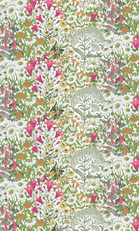 109031-4301; Vallila Ahomaa-vahakangasliina Pinkki-valkoinen / 140x250 cm