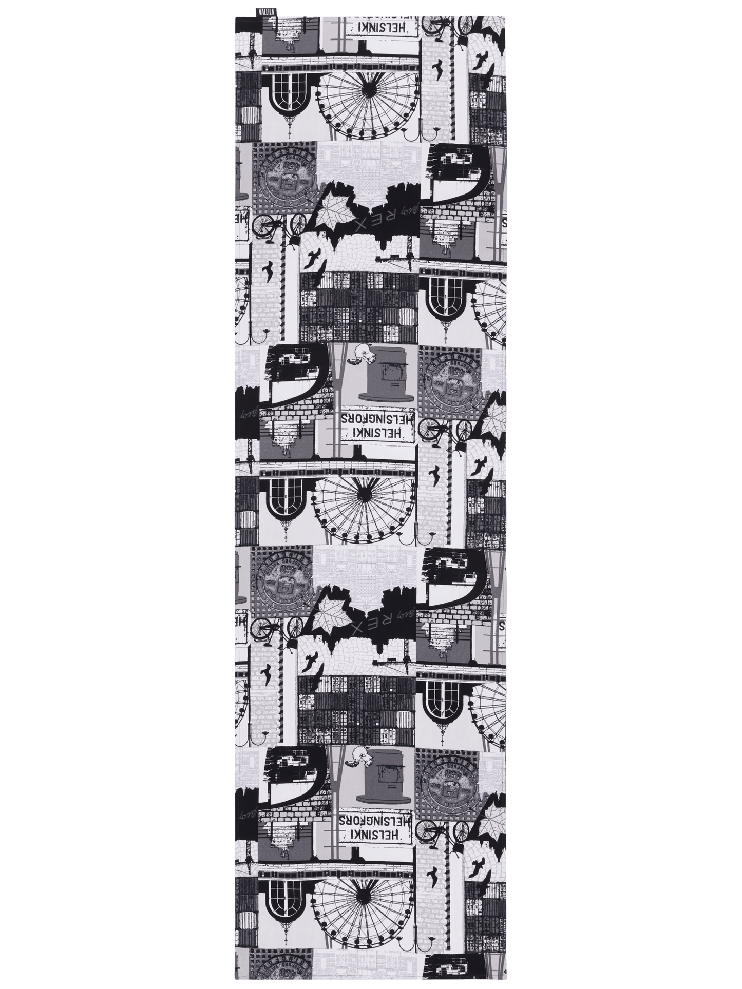 108787-9200; Vallila Helsinki-kaitaliina Harmaa / 40x150 cm