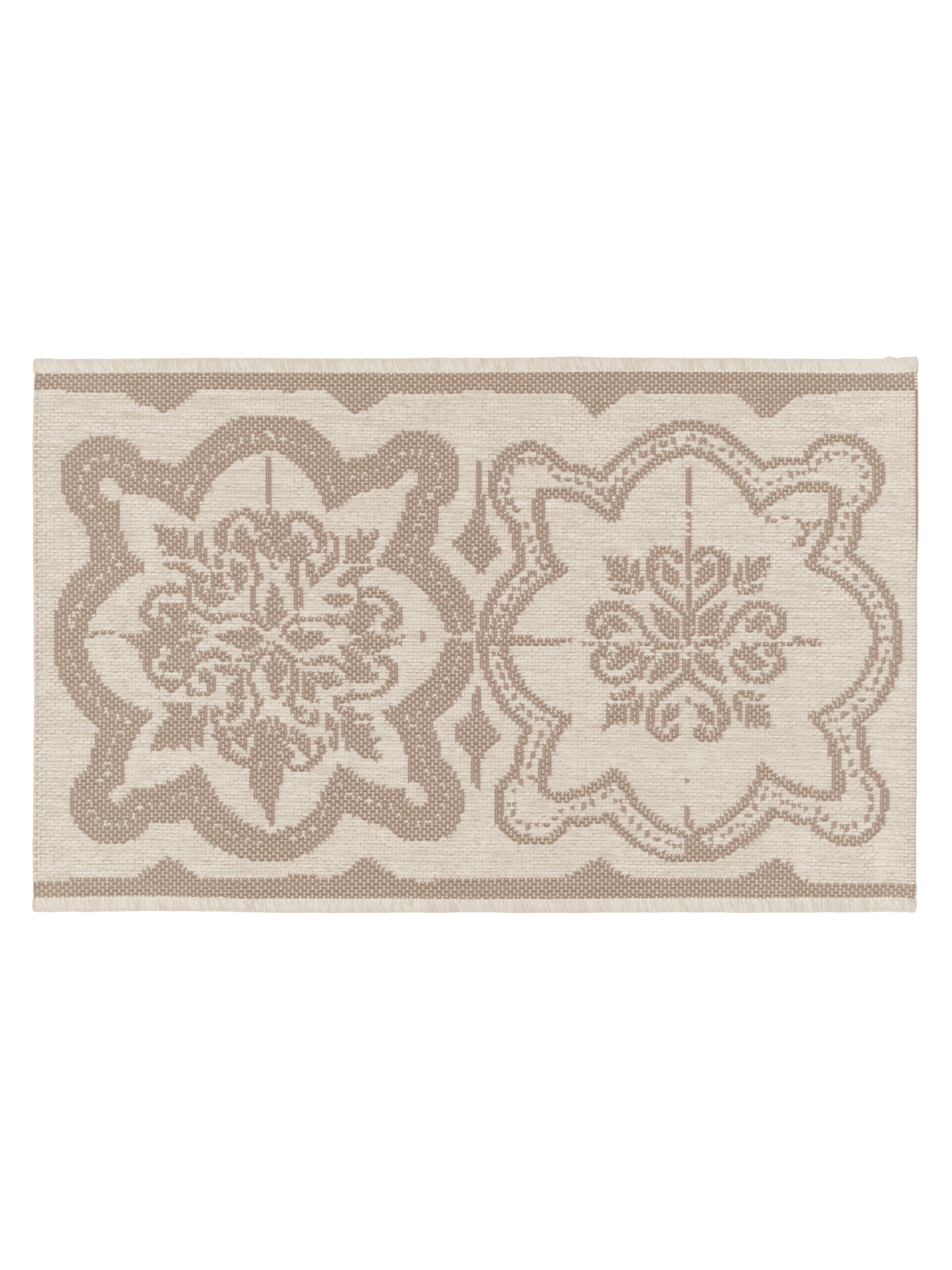 108713-1002; Vallila Kujakatti-kynnysmatto Beige-valkoinen / 50x80 cm