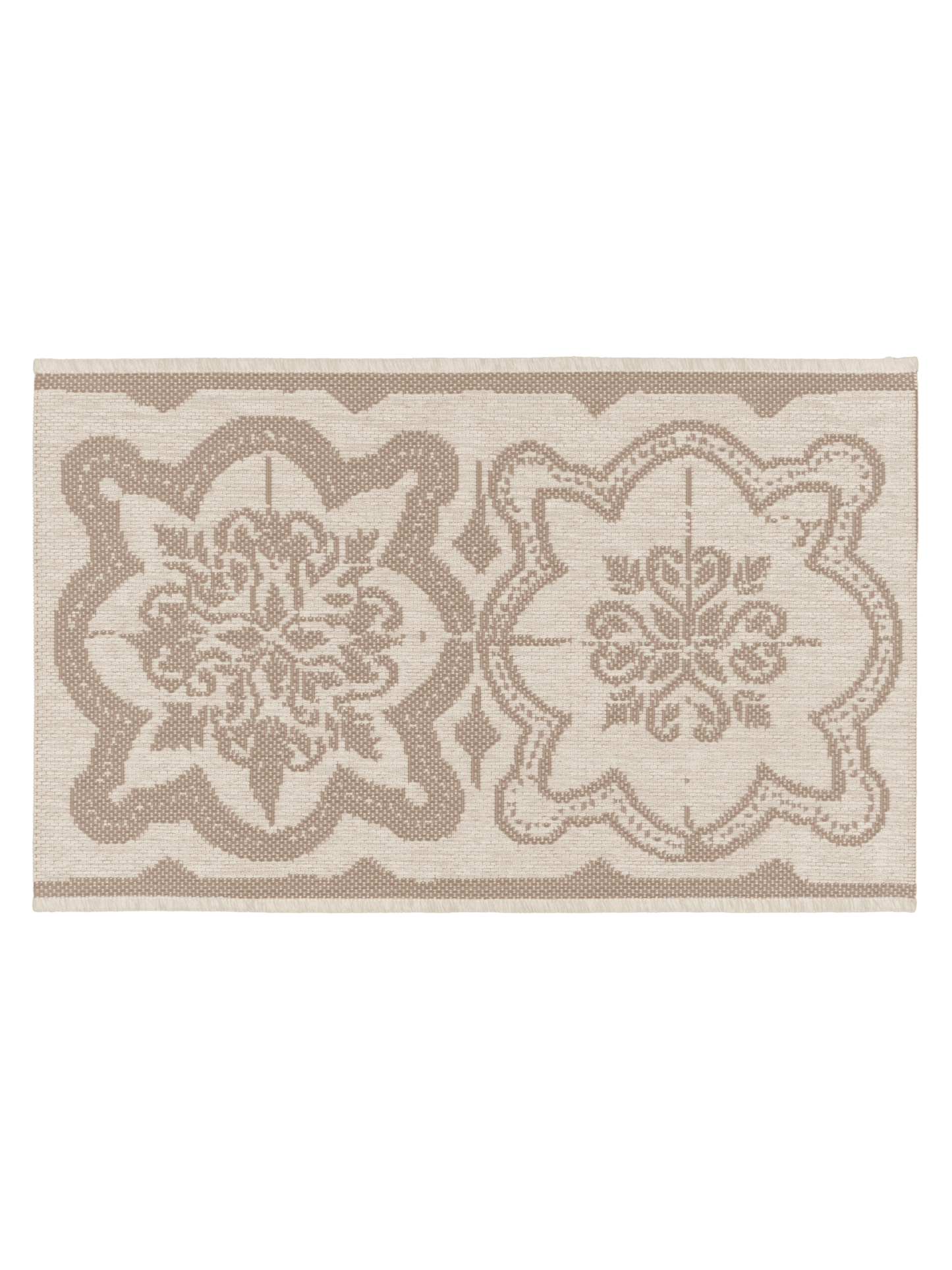 108713-1002; Vallila Kujakatti-kynnysmatto Beige-valkoinen / 50x80 cm