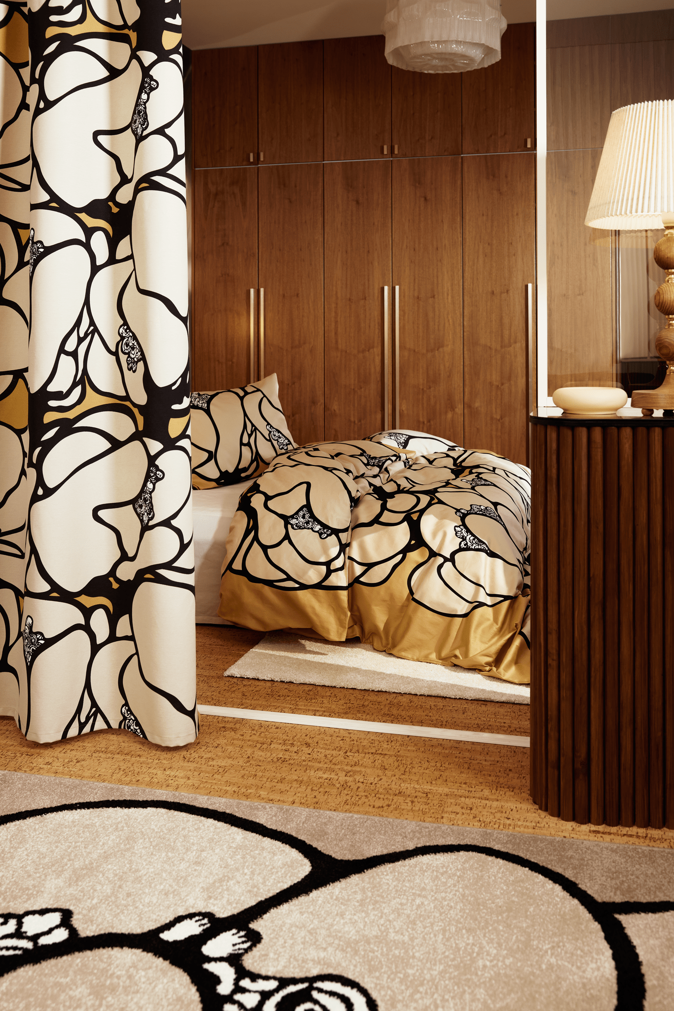 107212-1203_2; Vallila Makeba-verho Camel / 140x250 cm