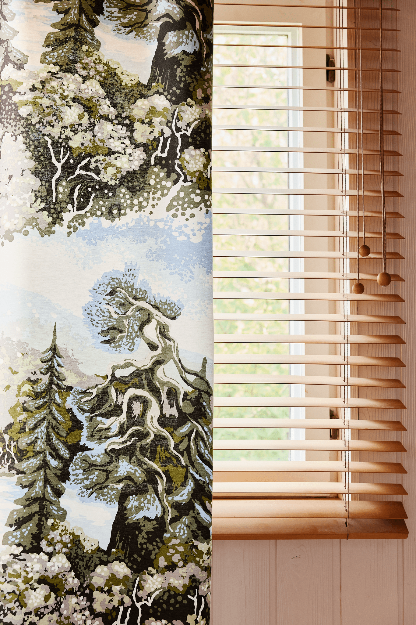 108817-6072_2; Vallila Muonio-verho Sininen-vihreä / 140x250 cm