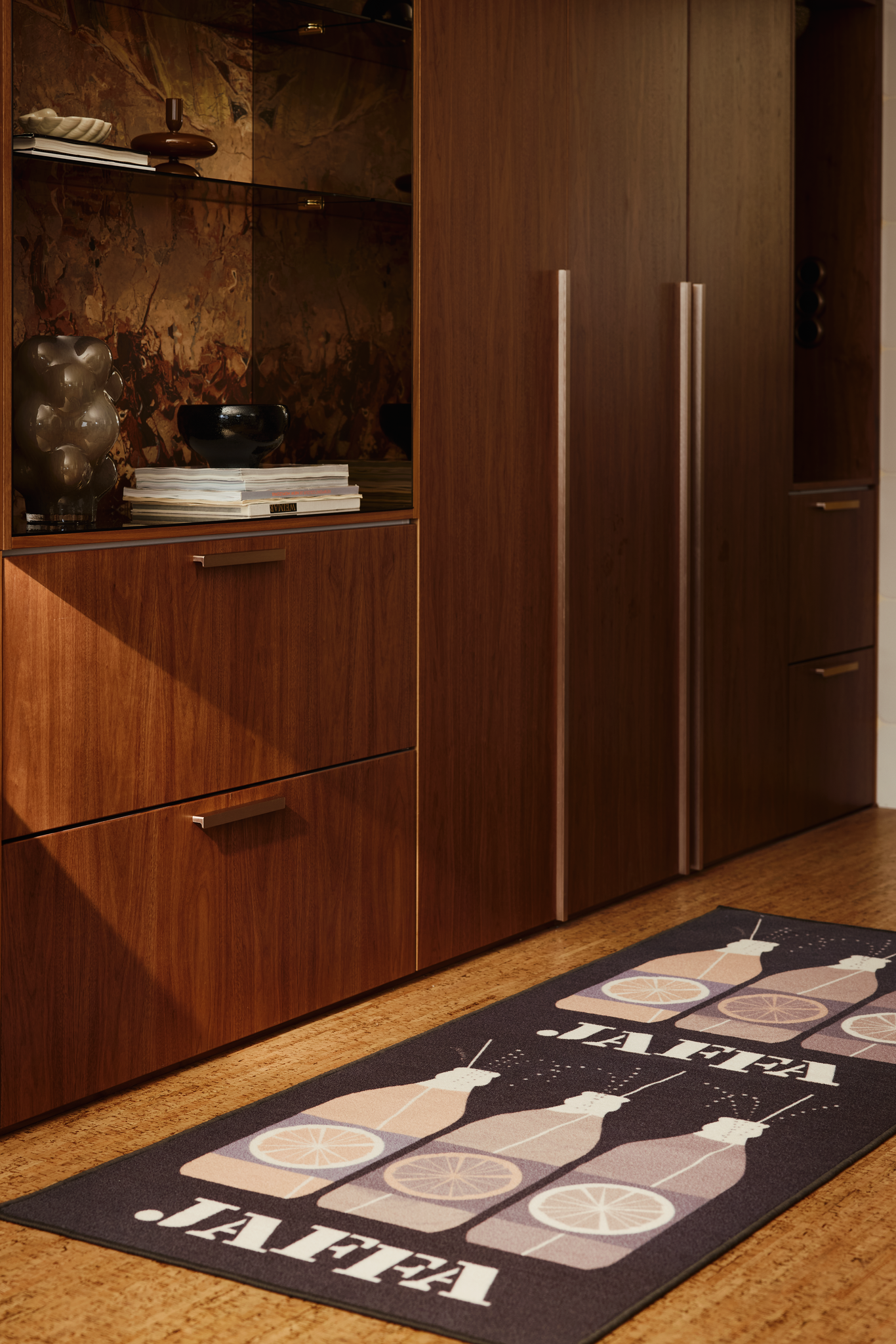 108739-9803_1; Vallila Jaffa-käytävämatto Harmaa-beige / 80x200 cm