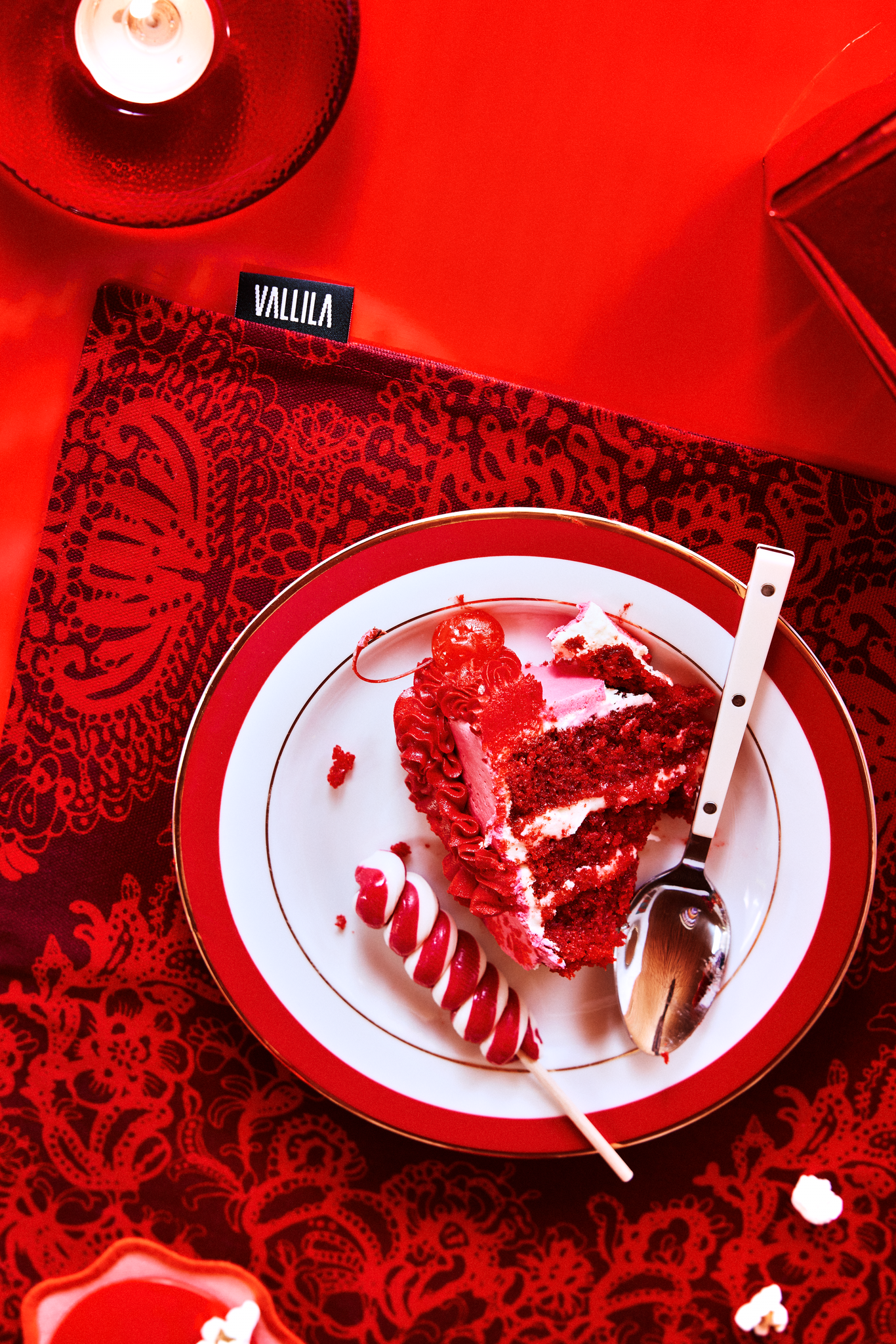 108798-4800_1; Vallila Mandariini-tabletti 2 kpl Punainen / 42x32 cm