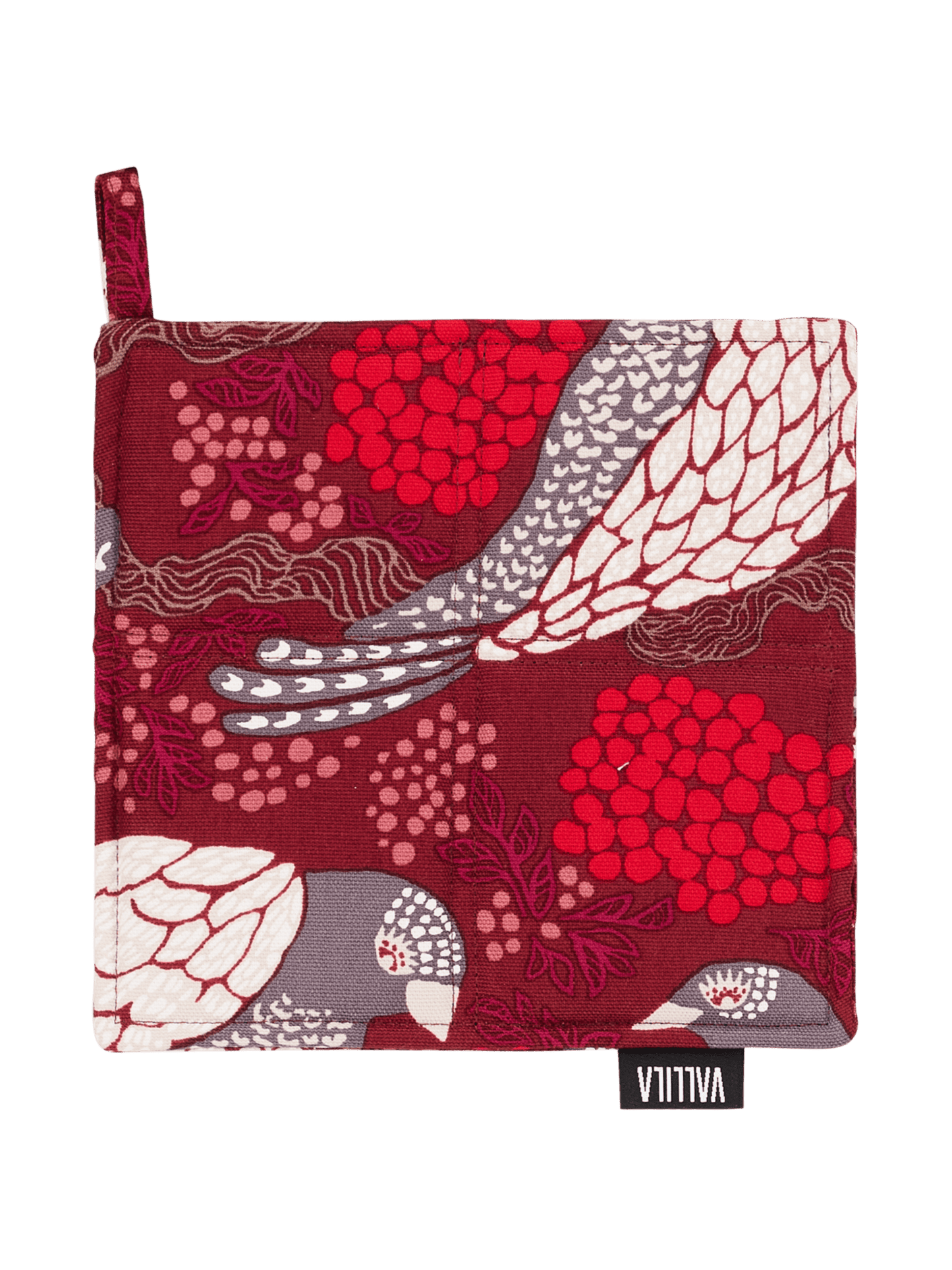 109321-4800; Vallila Viserrys-patalappu 2 kpl Punainen / 20x20 cm