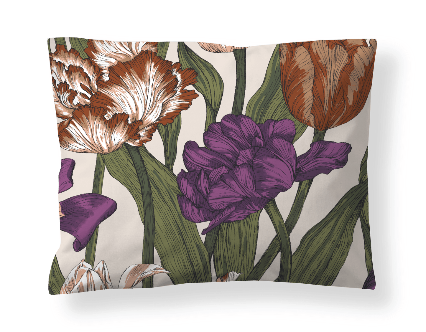 109330-3750; Vallila Kukoistus-satiinityynyliina Terra-violetti / 50x60 cm