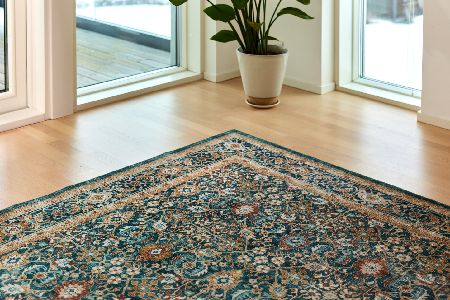 108335-7464_3; Vallila Jalokivi-matto Turkoosi / 160x230 cm