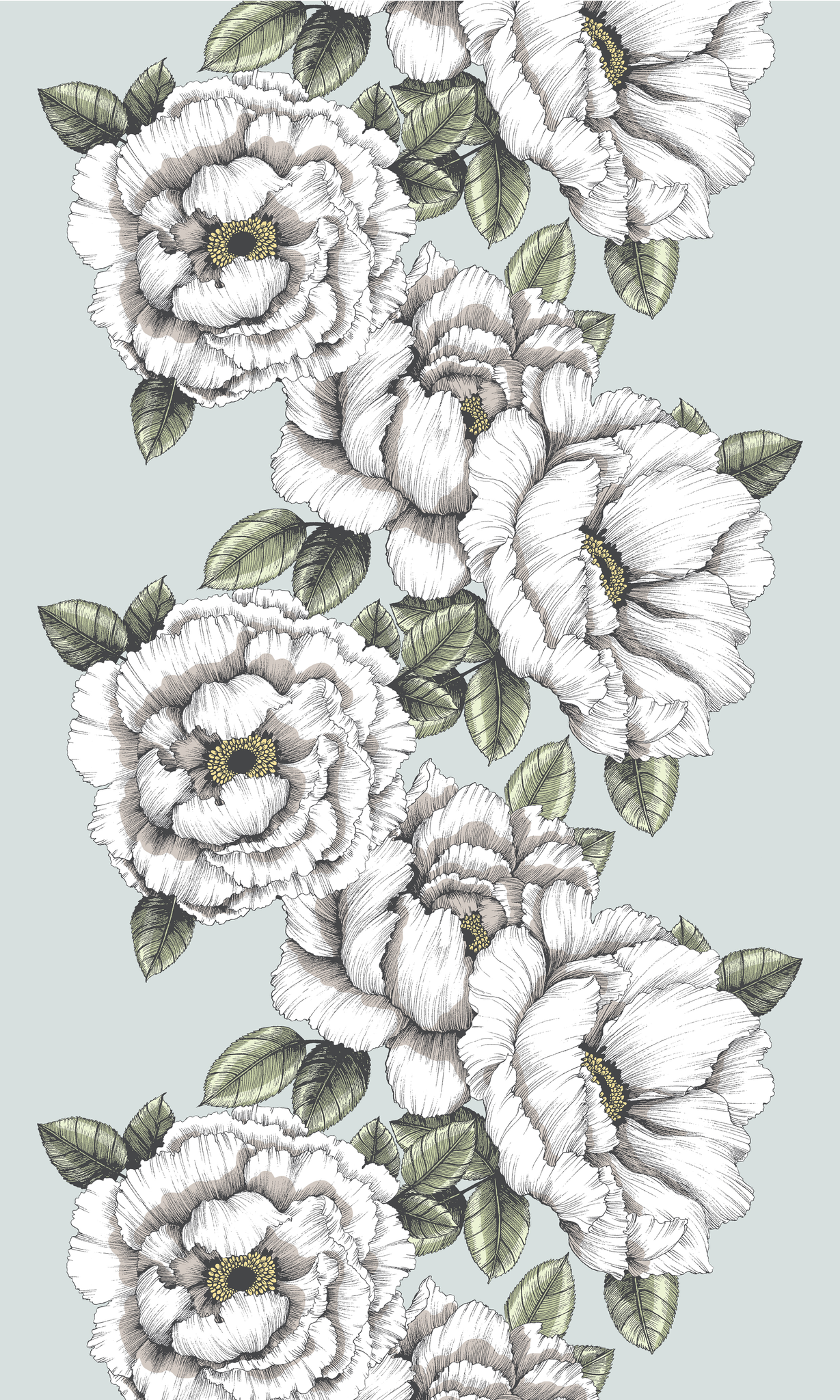 108001-7110; Vallila Alma-vahakangas 145 cm Salvianvihreä / 145 cm