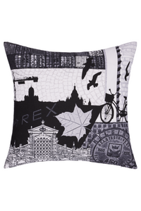 108829-9200; Vallila Helsinki-koristetyynynpäällinen Harmaa / 43x43 cm