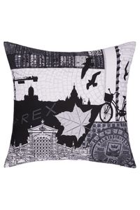 108829-9200; Vallila Helsinki-koristetyynynpäällinen Harmaa / 43x43 cm