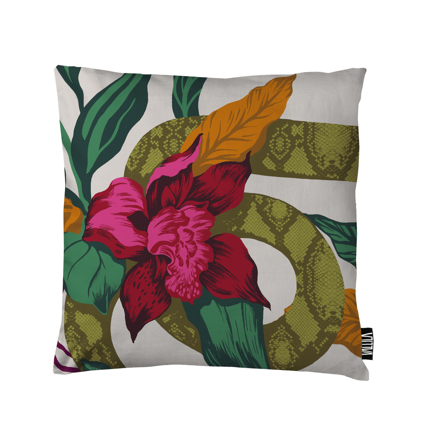 109131-8100; Vallila Kielletty puutarha -koristetyynynpäällinen Monivärinen / 43x43 cm