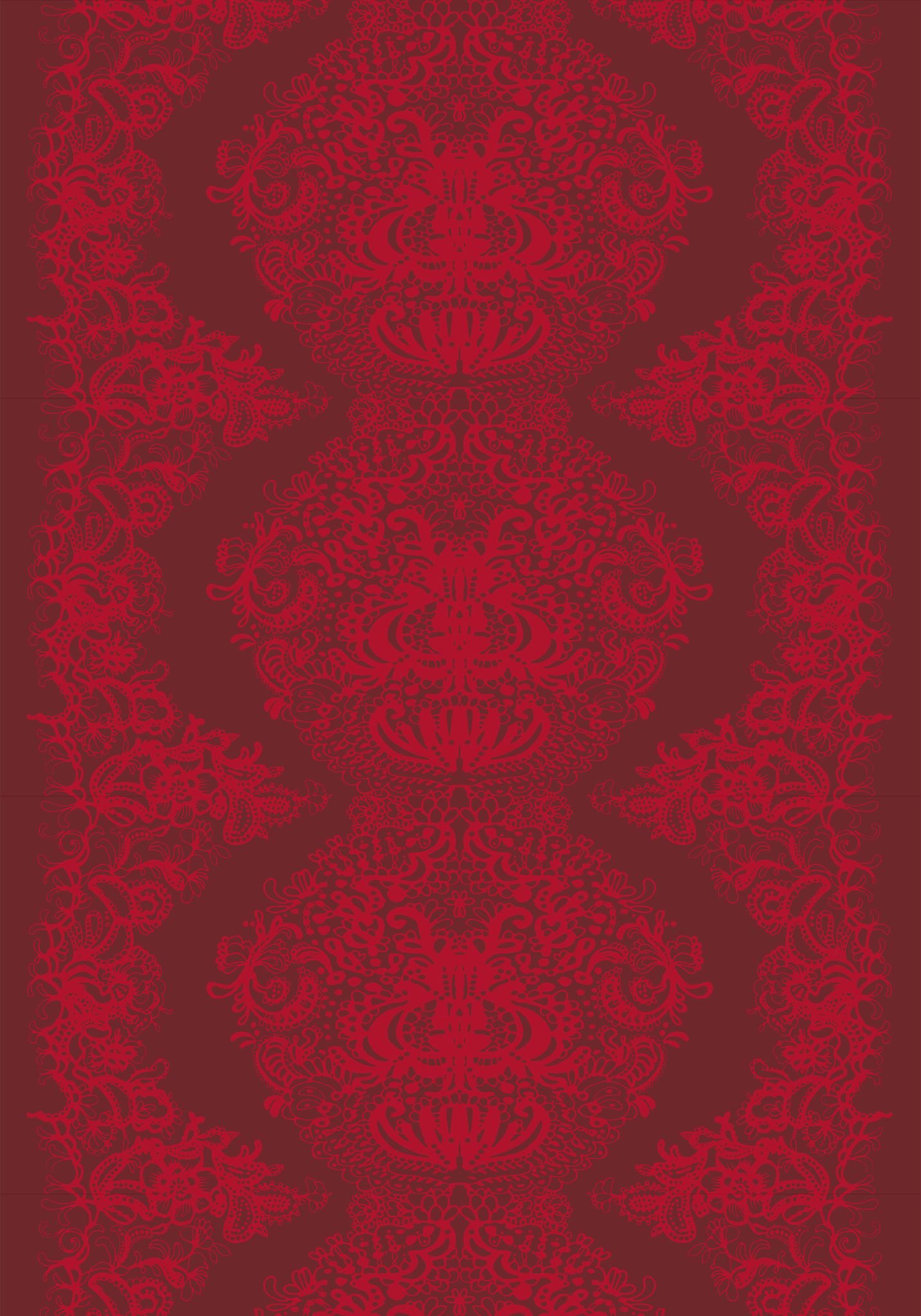 108797-4800; Vallila Mandariini-pöytäliina Punainen / 145x250 cm