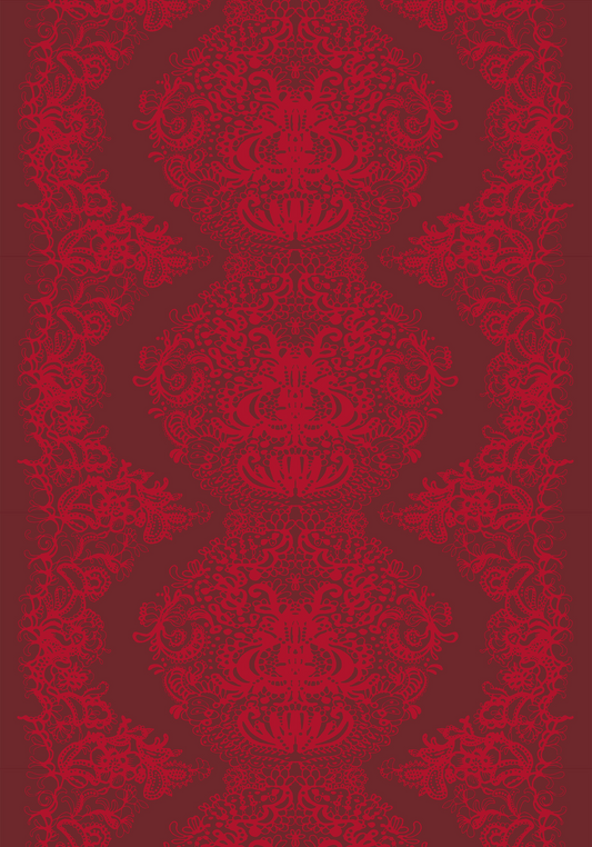 108797-4800; Vallila Mandariini-pöytäliina Punainen / 145x250 cm