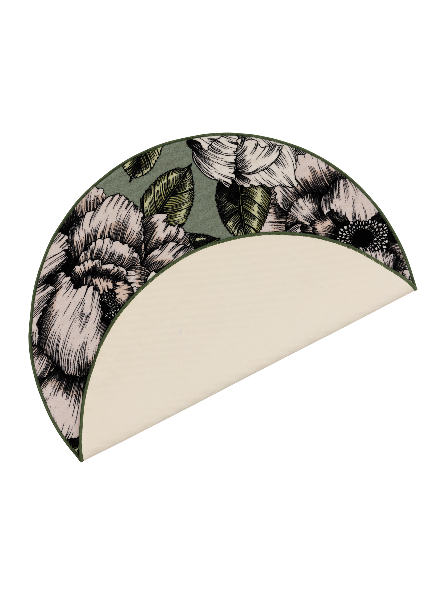 108454-7710_2; Vallila Alma-matto Salvianvihreä / Ø133 cm