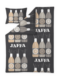 106792-9803; Vallila Jaffa-pussilakanasetti Harmaa-beige / 150x210 cm