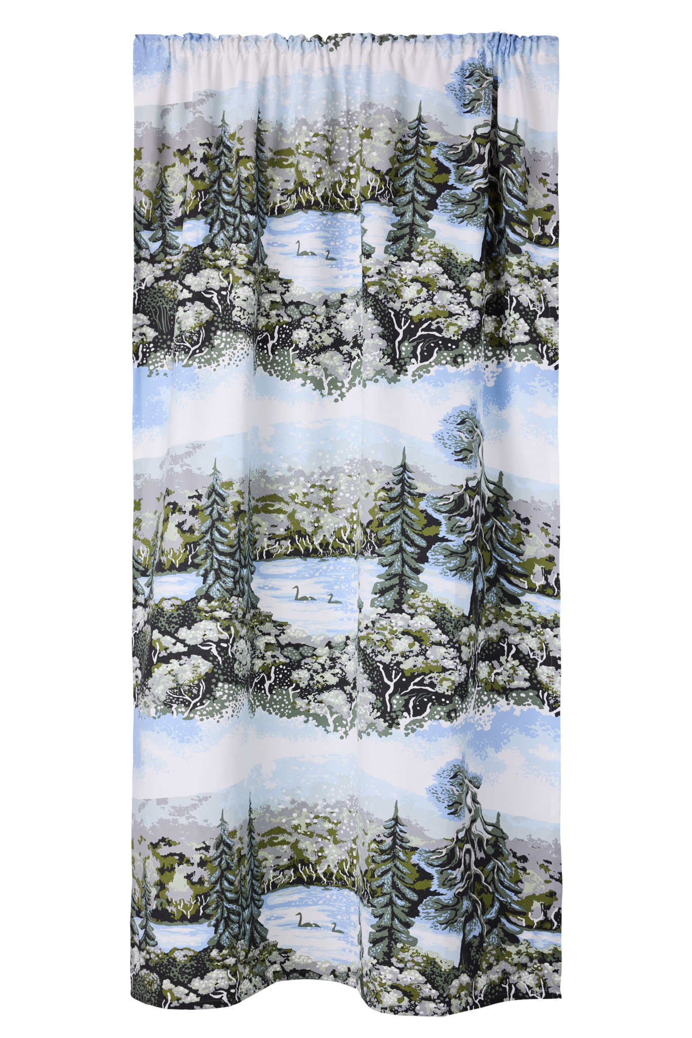 108817-6072; Vallila Muonio-verho Sininen-vihreä / 140x250 cm