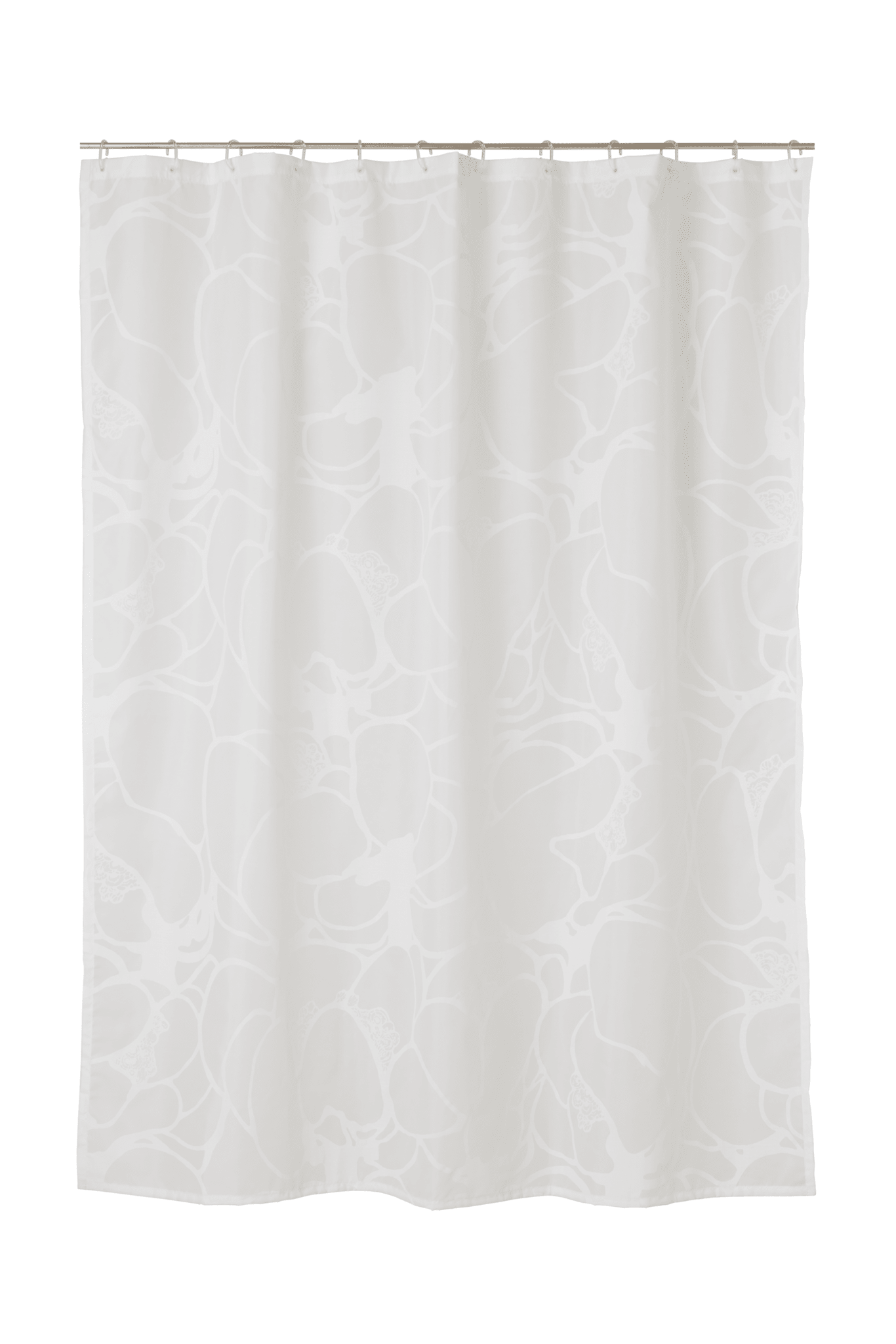 107478-163; Vallila Makeba-suihkuverho Valkoinen / 180x200 cm