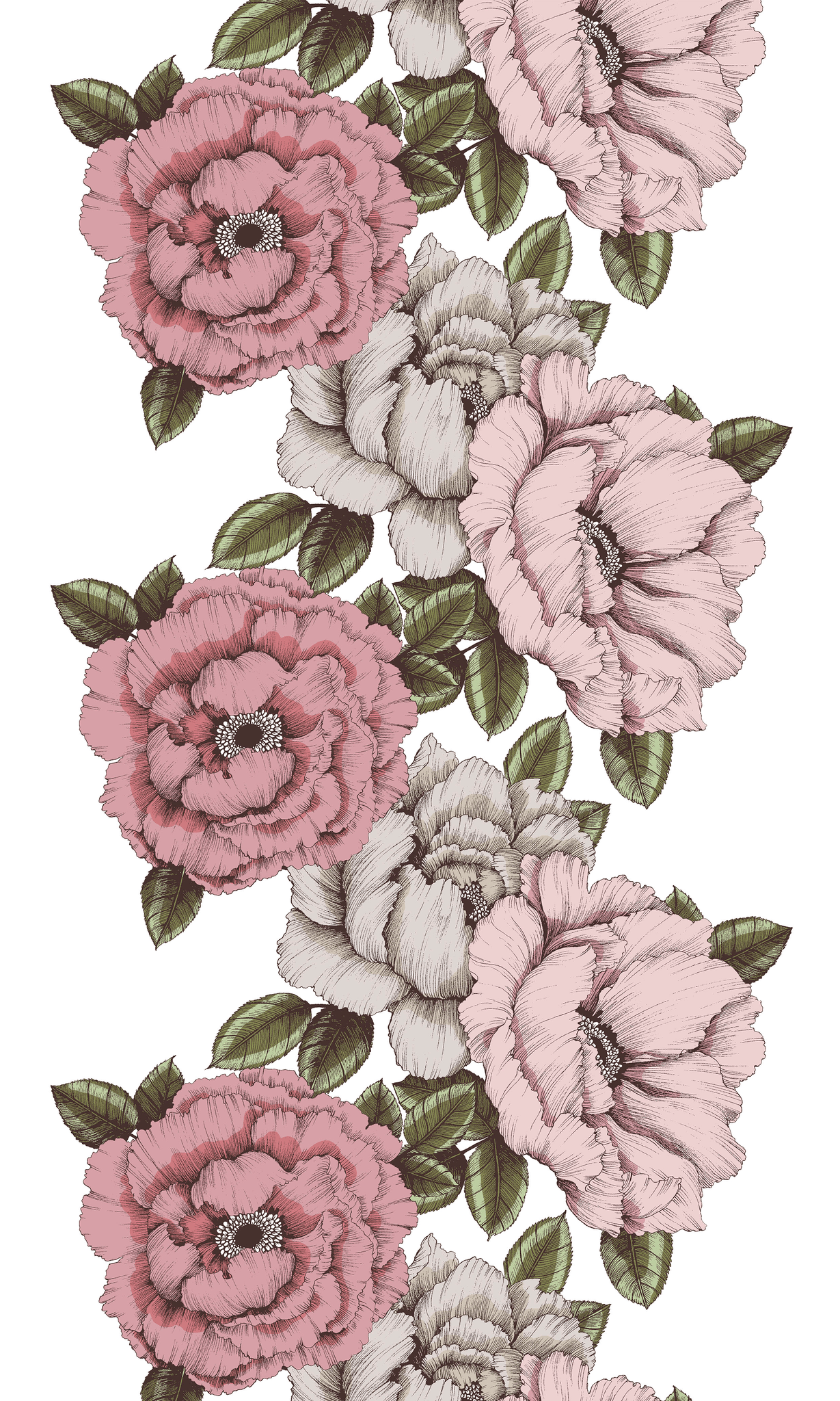 108001-4271; Vallila Alma-vahakangas 145 cm Pinkki-vihreä / 145 cm