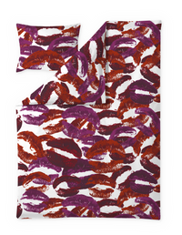 109124-4500; Vallila Erika-pussilakanasetti Punainen / 150x210 cm