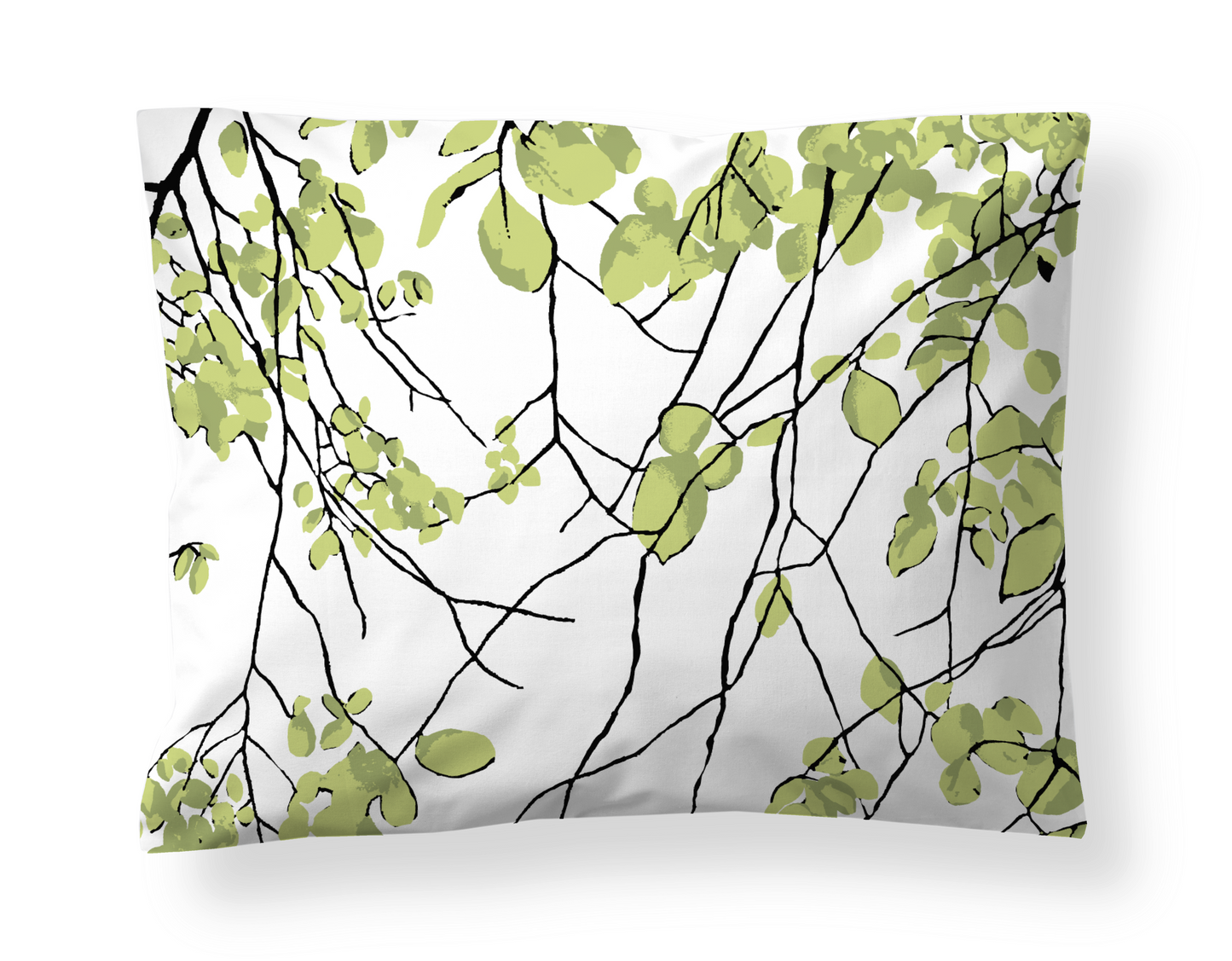 107249-9; Vallila Lehtisade-tyynyliina Lehdenvihreä / 50x60 cm