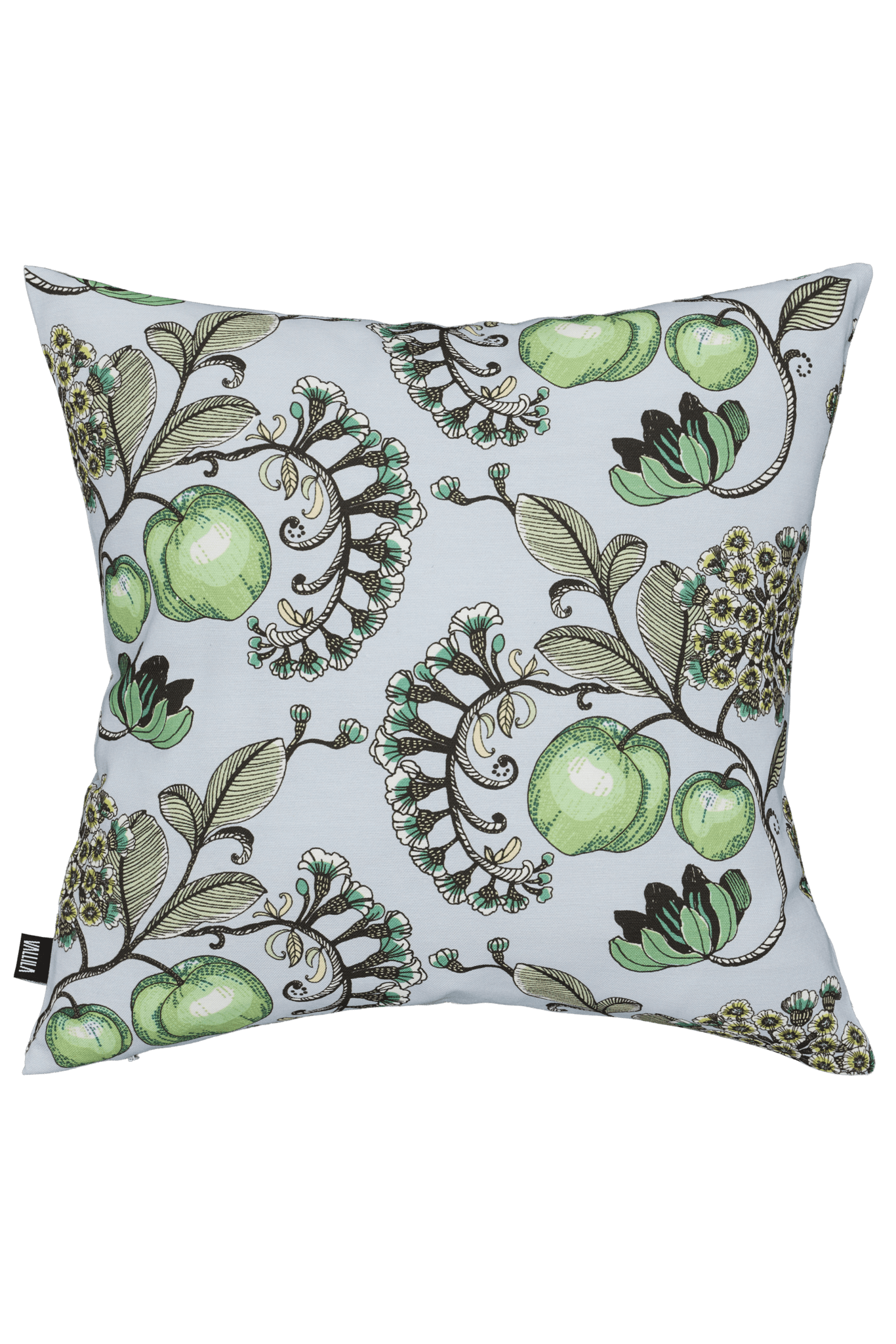 109206-18_2; Vallila Persikka-koristetyynynpäällinen Vihreä / 43x43 cm
