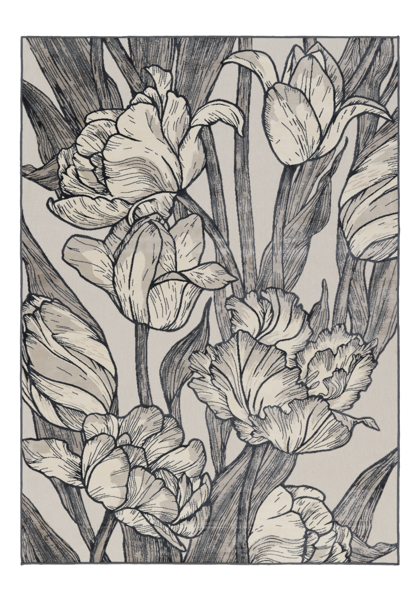 109418-9100; Vallila Kukoistus-matto Vaaleanharmaa / 160x230 cm