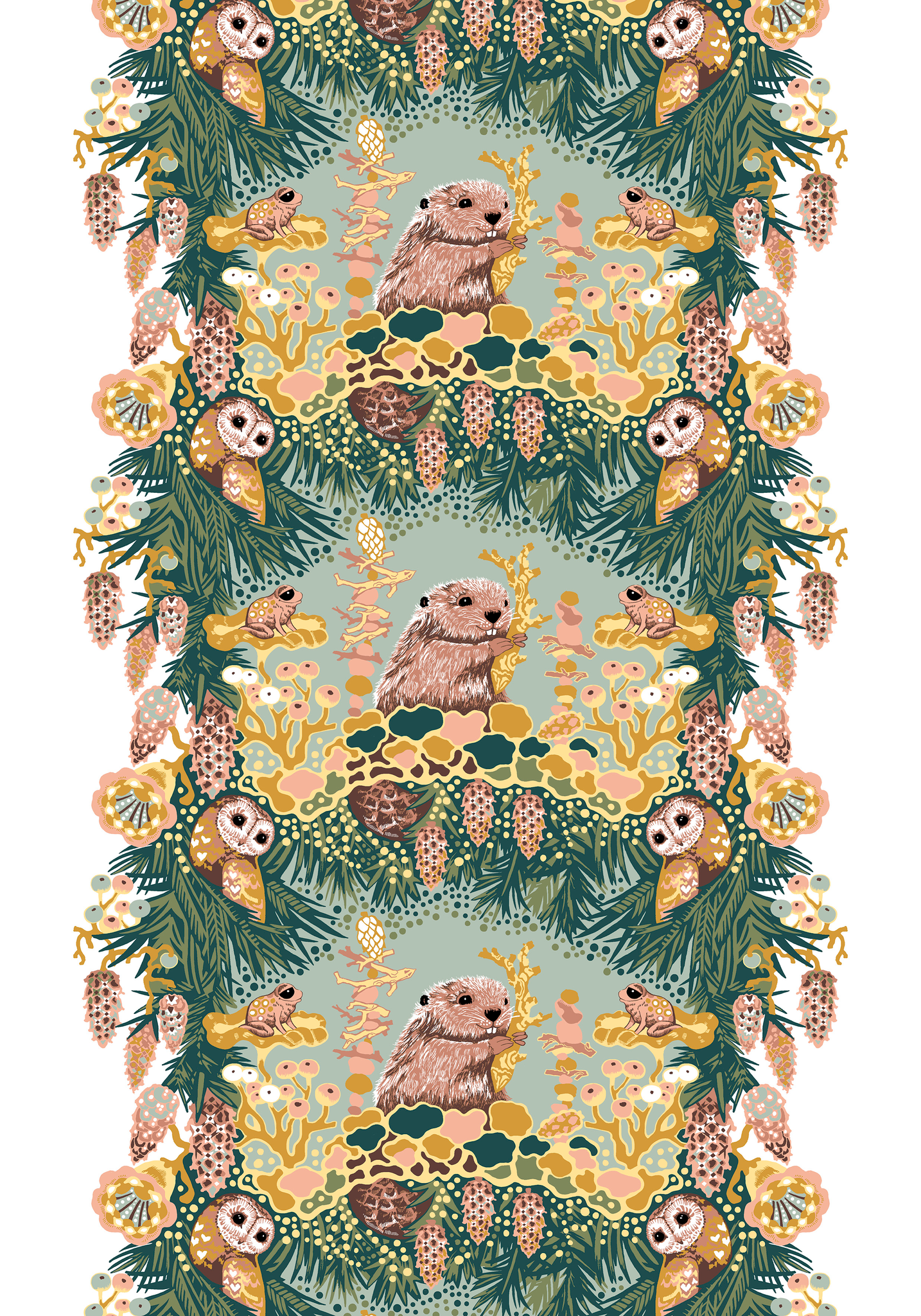 108007-7500; Vallila Alvar-kangas 150 cm Vihreä / 150 cm