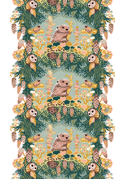 108007-7500; Vallila Alvar-kangas 150 cm Vihreä / 150 cm